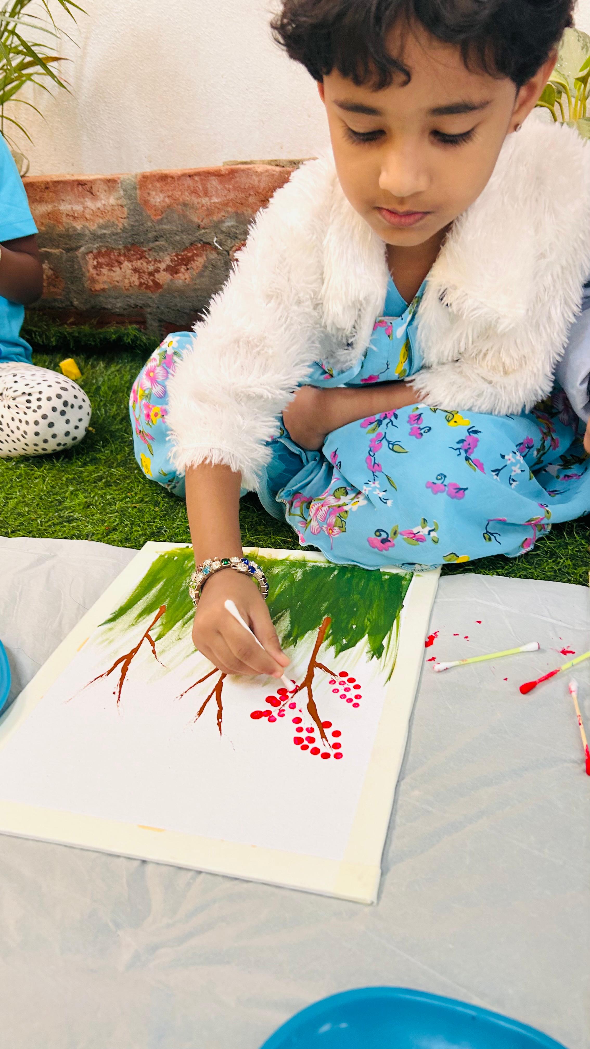 Creative preschool art activity
